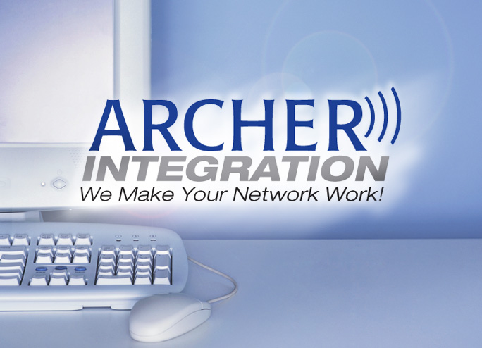 Archer Integration logo and computer image